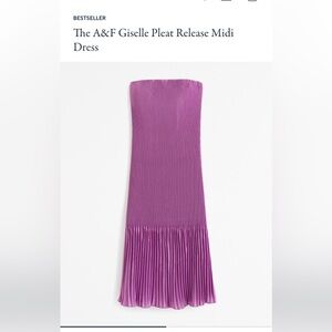 Abercrombie & Fitch Purple Pleat Midi Dress